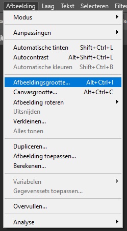 Selectie uit menu