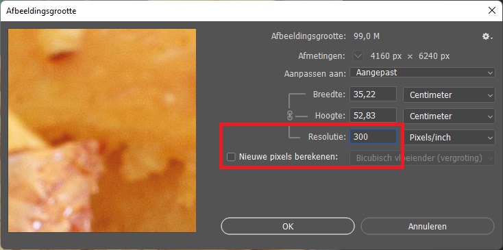 DPI goedzetten